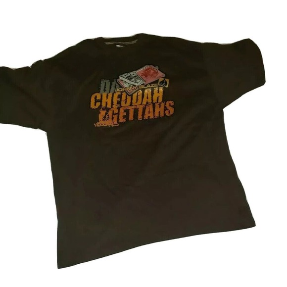 Vintage Johnny Blaze‎ Cheddah Gettas NYC Graphic T-Shirt Size 4XL